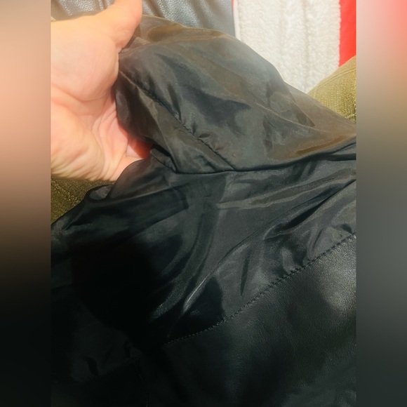 ZARA Womens sz Xs  Vegan leather Cropped Moto Jacket black New - Picture 15 of 15